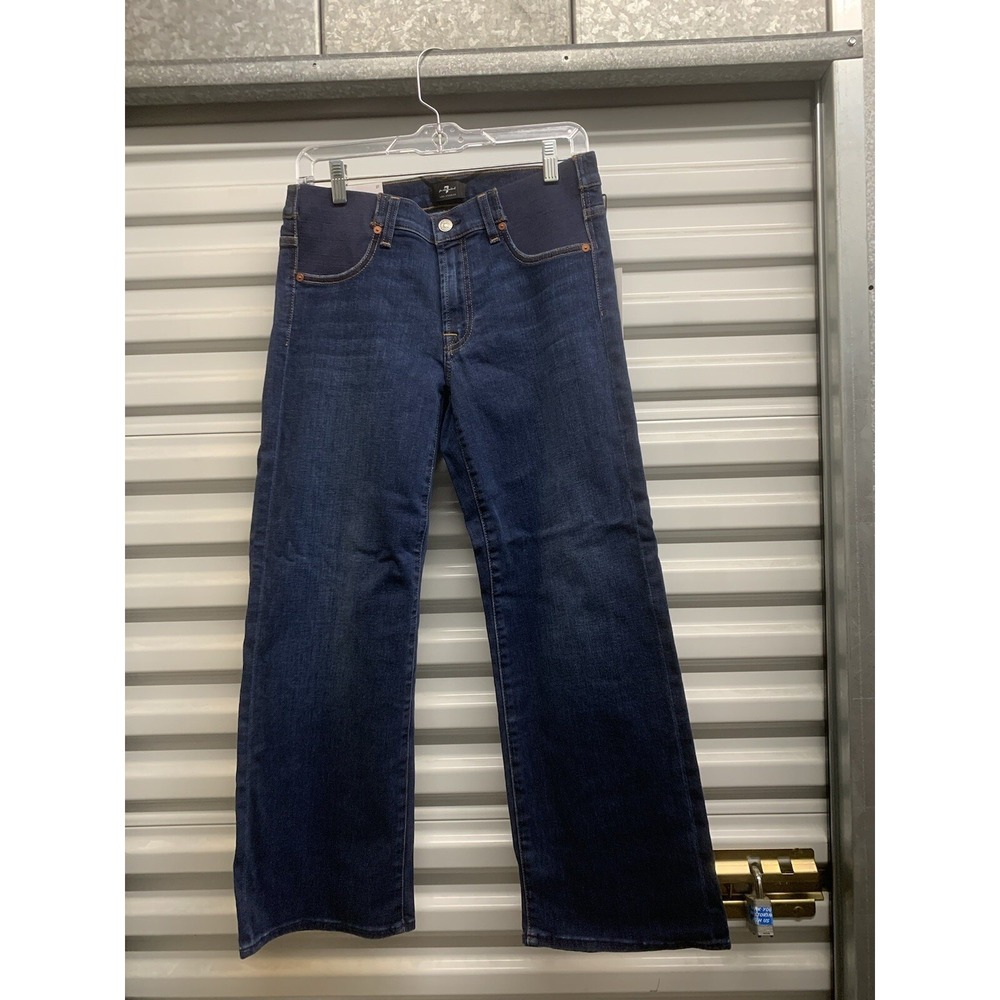 NWT 7 For All Mankind Cropped Alexa Trouser Wide Leg  Jeans 27 x 27